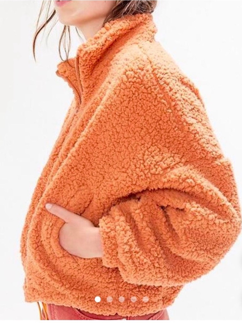 e Urban Outfitters Willow Teddy / Fuzzy Jacket Size Small